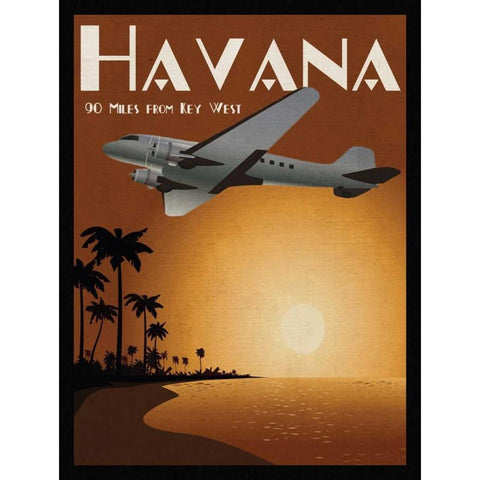 Havana White Modern Wood Framed Art Print by Giacopelli, Jason