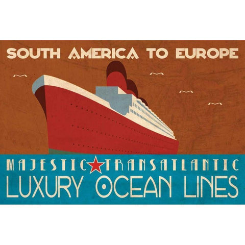 Ocean Liner White Modern Wood Framed Art Print by Giacopelli, Jason