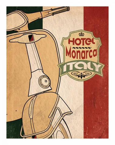 Hotel Italy White Modern Wood Framed Art Print with Double Matting by Giacopelli, Jason