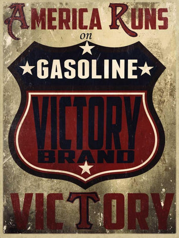 Victory Gas I White Modern Wood Framed Art Print with Double Matting by Giacopelli, Jason