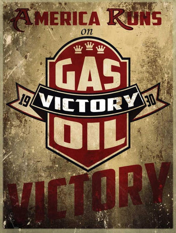 Victory Gas II White Modern Wood Framed Art Print with Double Matting by Giacopelli, Jason