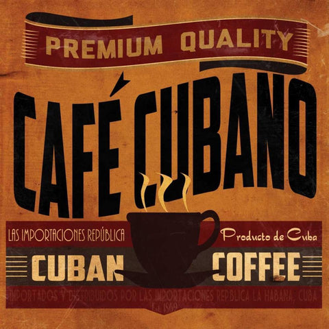 Cuban Coffee Sq. White Modern Wood Framed Art Print by Giacopelli, Jason