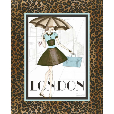 City Girl I Gold Ornate Wood Framed Art Print with Double Matting by Guinn, Katie