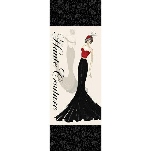 Haute Couture I Black Modern Wood Framed Art Print by Guinn, Katie