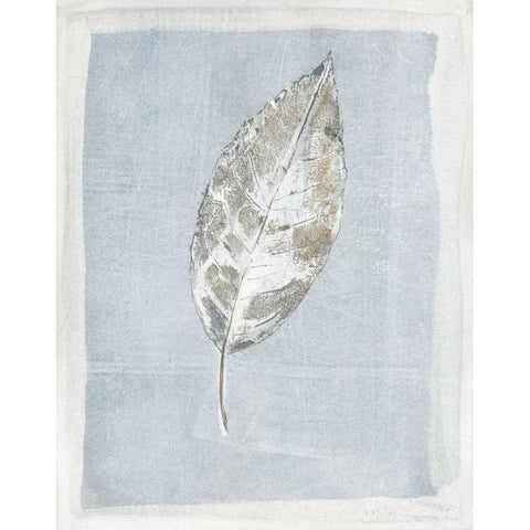 Winter Leaf I White Modern Wood Framed Art Print by Hargittai, Paul