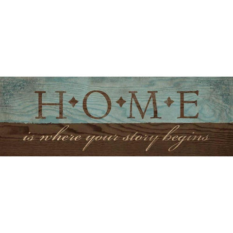 Home White Modern Wood Framed Art Print by Harbick, N