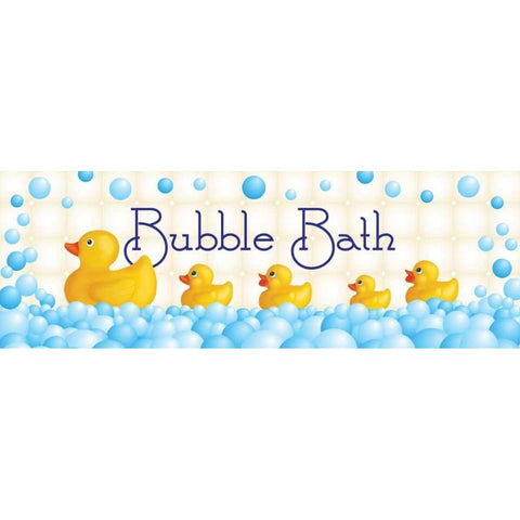 Bubble Bath Gold Ornate Wood Framed Art Print with Double Matting by Harbick, N