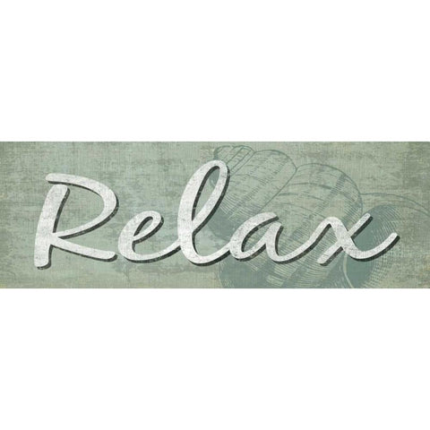 Relax Gold Ornate Wood Framed Art Print with Double Matting by Harbick, N