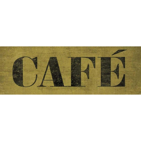 Cafe III Gold Ornate Wood Framed Art Print with Double Matting by Harbick, N