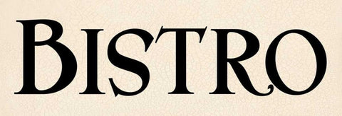 Bistro I Black Ornate Wood Framed Art Print with Double Matting by Harbick, N