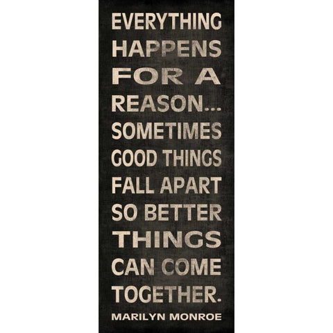 Everything Happens Gold Ornate Wood Framed Art Print with Double Matting by Harbick, N