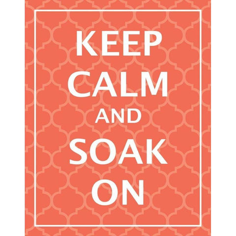 Keep Calm and Soak Gold Ornate Wood Framed Art Print with Double Matting by Harbick, N