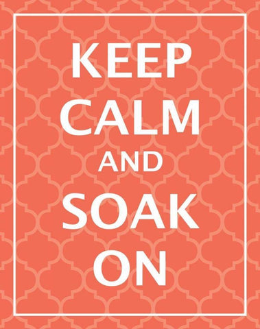 Keep Calm and Soak White Modern Wood Framed Art Print with Double Matting by Harbick, N