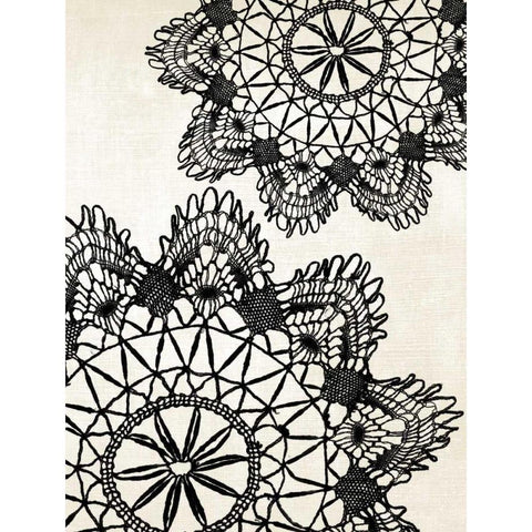 Doilies I Black Modern Wood Framed Art Print with Double Matting by Harbick, N