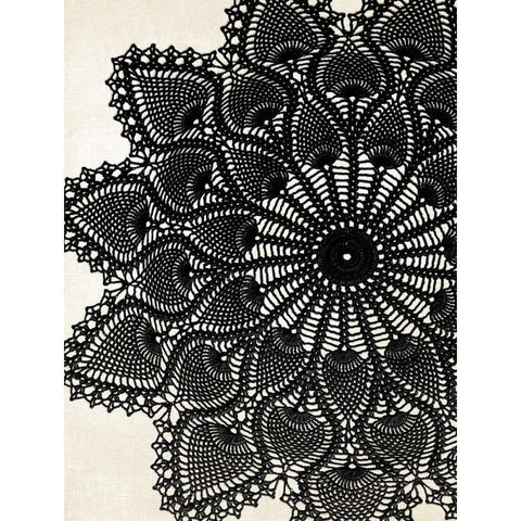 Doilies II Black Modern Wood Framed Art Print with Double Matting by Harbick, N