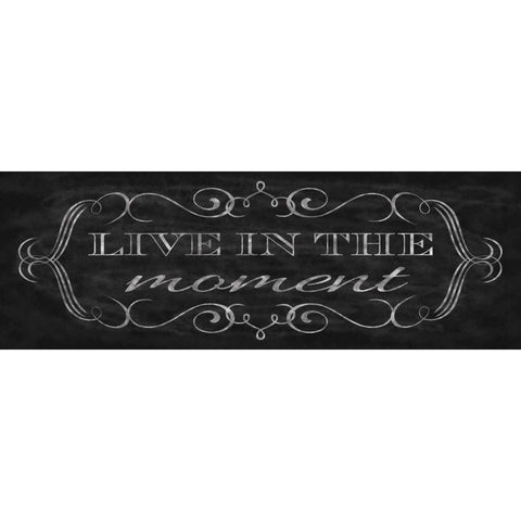 Live in the Moment Gold Ornate Wood Framed Art Print with Double Matting by Harbick, N