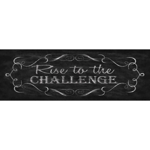 Rise to the Challenge Black Modern Wood Framed Art Print with Double Matting by Harbick, N