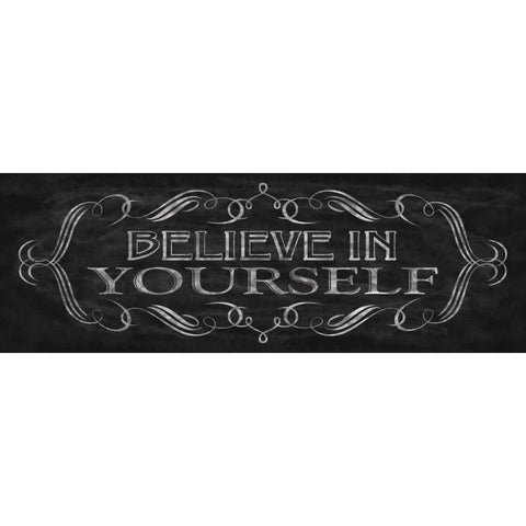 Believe in Yourself White Modern Wood Framed Art Print by Harbick, N