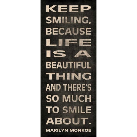 Keep Smiling Gold Ornate Wood Framed Art Print with Double Matting by Harbick, N