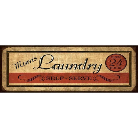 Self Serve Laundry White Modern Wood Framed Art Print by Harbick, N