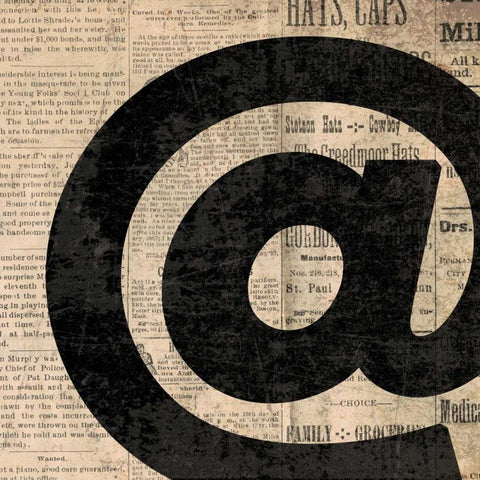 At Symbol Black Modern Wood Framed Art Print by Harbick, N