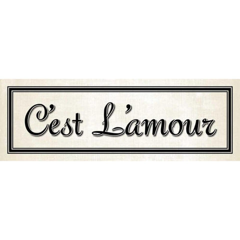 Cest L amour Black Modern Wood Framed Art Print with Double Matting by Harbick, N