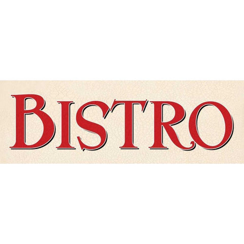 Red Bistro White Modern Wood Framed Art Print by Harbick, N