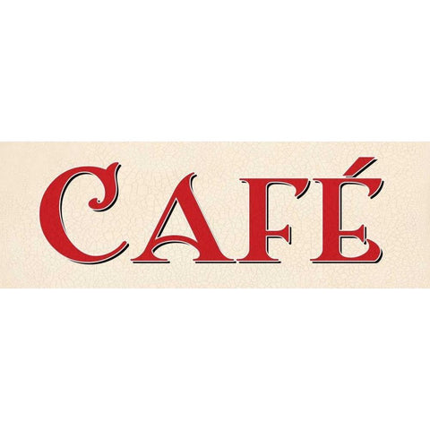 Red Cafe White Modern Wood Framed Art Print by Harbick, N