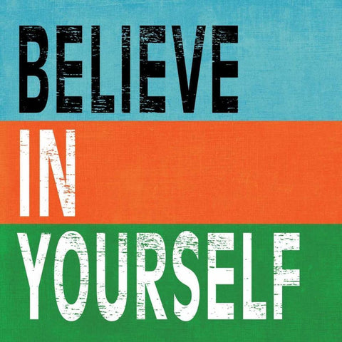 Believe in Yourself II White Modern Wood Framed Art Print by Harbick, N