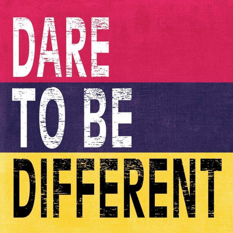 Dare to be Different II White Modern Wood Framed Art Print by Harbick, N