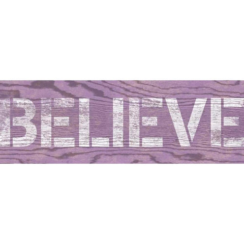 Purple Believe Black Modern Wood Framed Art Print with Double Matting by Harbick, N