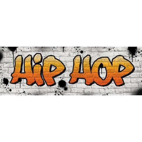 Hip Hop Graffiti Gold Ornate Wood Framed Art Print with Double Matting by Harbick, N