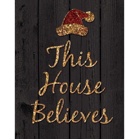 This House Believes III Gold Ornate Wood Framed Art Print with Double Matting by Harbick, N.