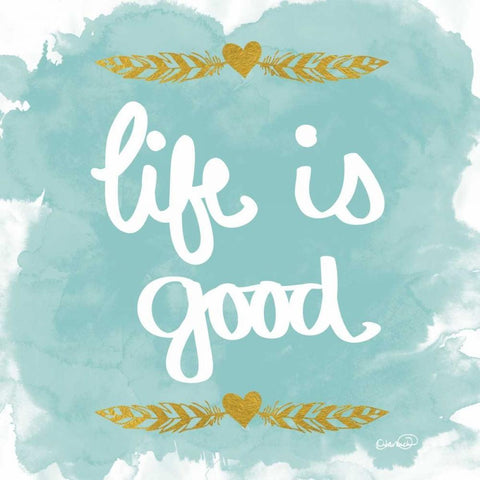 Life is Good White Modern Wood Framed Art Print by Harbick, N.