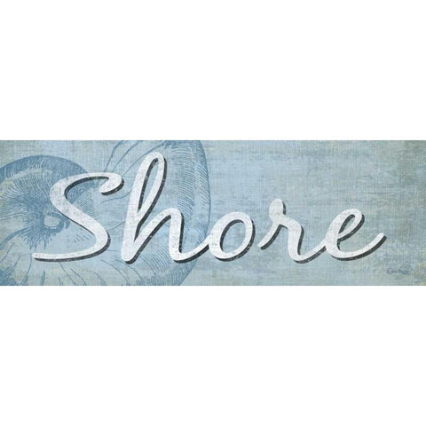 Blue Shore Black Modern Wood Framed Art Print with Double Matting by Harbick, N.