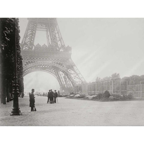 Vintage Paris III Black Modern Wood Framed Art Print with Double Matting by Harbick, N.