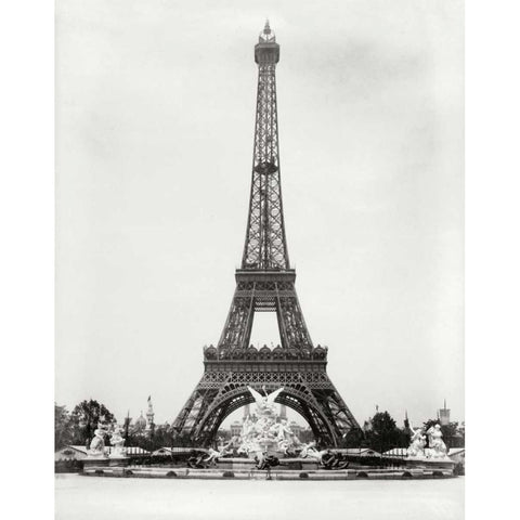 Vintage Paris VI Black Modern Wood Framed Art Print with Double Matting by Harbick, N.