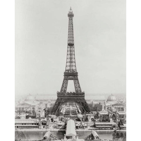 Vintage Paris VII Black Modern Wood Framed Art Print with Double Matting by Harbick, N.