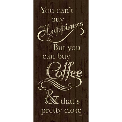 Cant Buy Happiness Gold Ornate Wood Framed Art Print with Double Matting by Harbick, N.