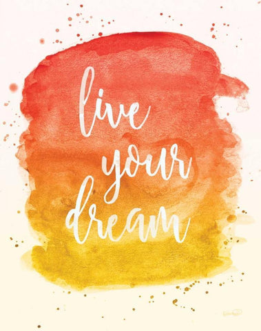 Live Your Dream White Modern Wood Framed Art Print with Double Matting by Harbick, N.