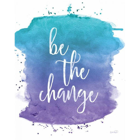 Be the Change Black Modern Wood Framed Art Print with Double Matting by Harbick, N.