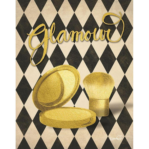 Glamour Compact Gold Ornate Wood Framed Art Print with Double Matting by Harbick, N.