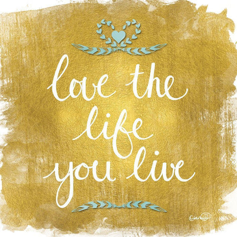 Love Your Life Gold Ornate Wood Framed Art Print with Double Matting by Harbick, N.