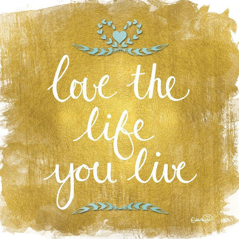 Love Your Life Black Ornate Wood Framed Art Print with Double Matting by Harbick, N.