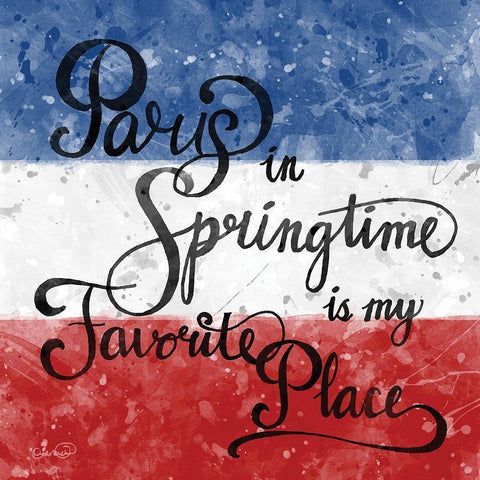 Paris in Springtime White Modern Wood Framed Art Print by Harbick, N.