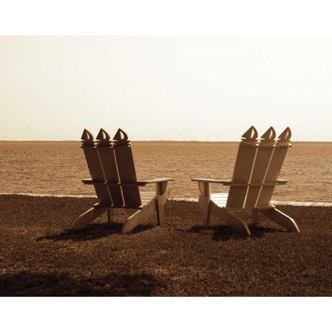 Adirondack Chairs I Black Modern Wood Framed Art Print by Hausenflock, Alan