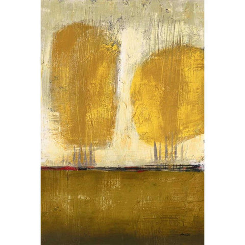 Shades of Gold I Black Modern Wood Framed Art Print with Double Matting by Costa, Antonio