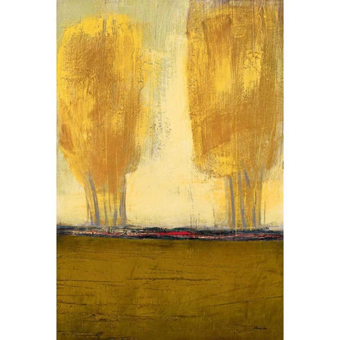 Shades of Gold II White Modern Wood Framed Art Print by Costa, Antonio