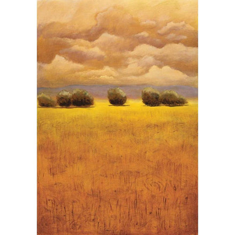 Golden Fields II Gold Ornate Wood Framed Art Print with Double Matting by Girard, Thomas