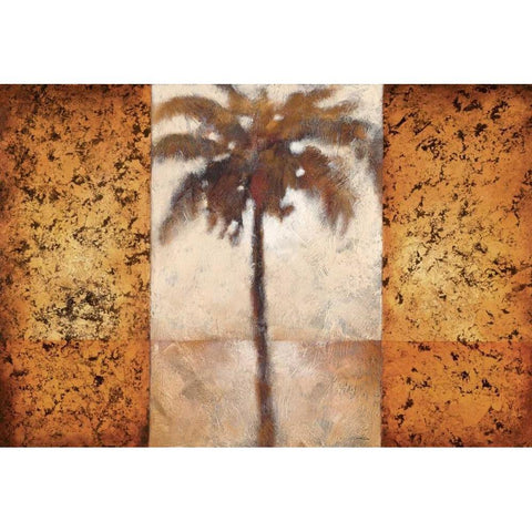 Sunset Palms I Gold Ornate Wood Framed Art Print with Double Matting by Lee, Scott